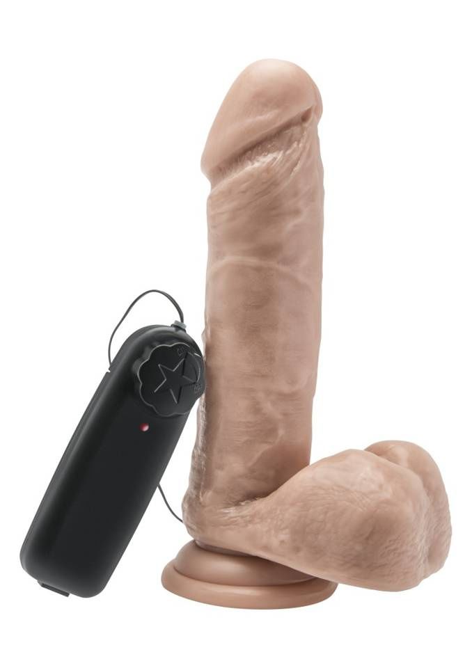 Wibrator Stojący Penis Z Dużymi Jądrami - Get Real 7" 19,2Cm
