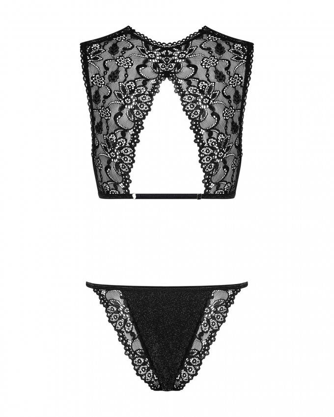 Koronkowy Komplet: Biustonosz i Figi - Obsessive Elisetta L/XL
