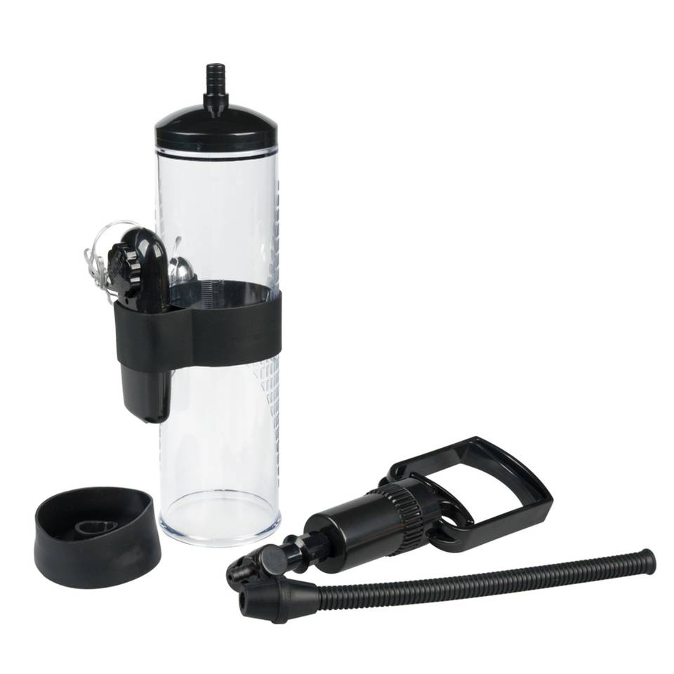 Pompka Powiększająca Penisa - Powerpump Max Vibrating Black&Clear