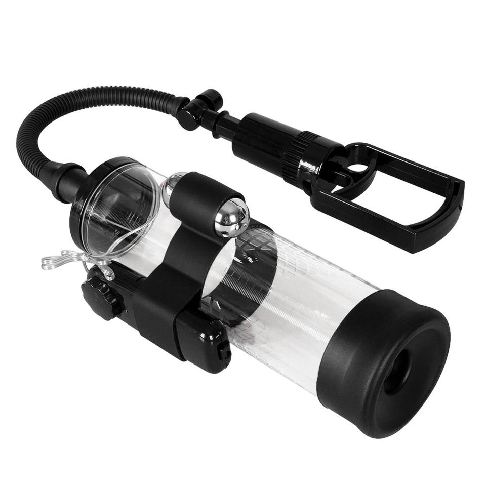 Pompka Powiększająca Penisa - Powerpump Max Vibrating Black&Clear