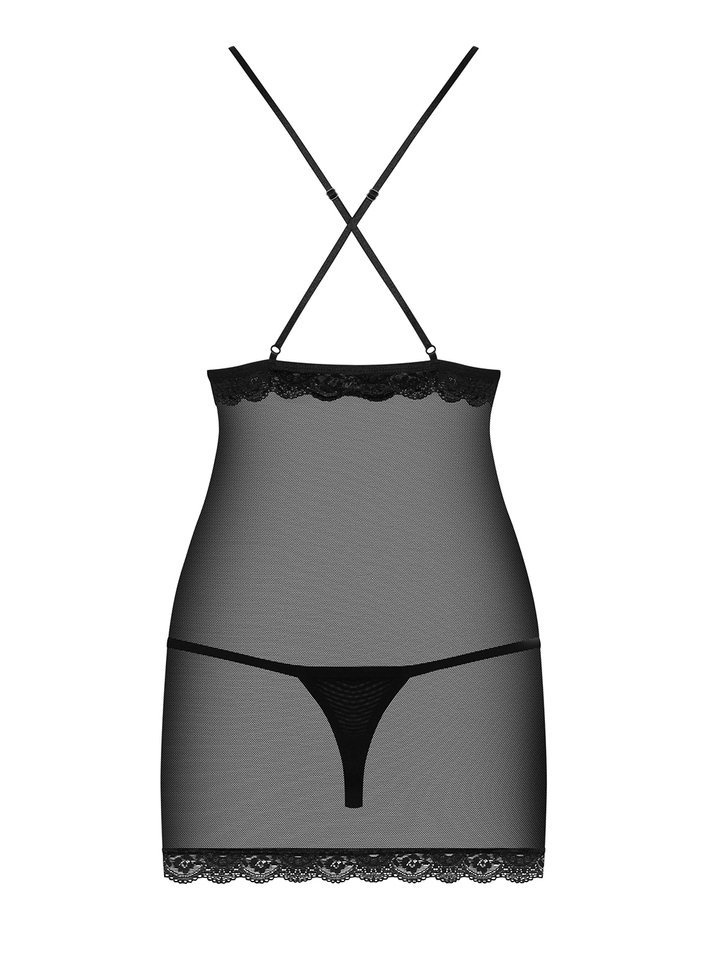 Zmysłowa Koszulka i Stringi - Obsessive 841-CHE-1 L/XL