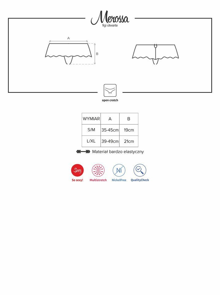 Otwarte Figi Damskie - Obsessive Merossa S/M
