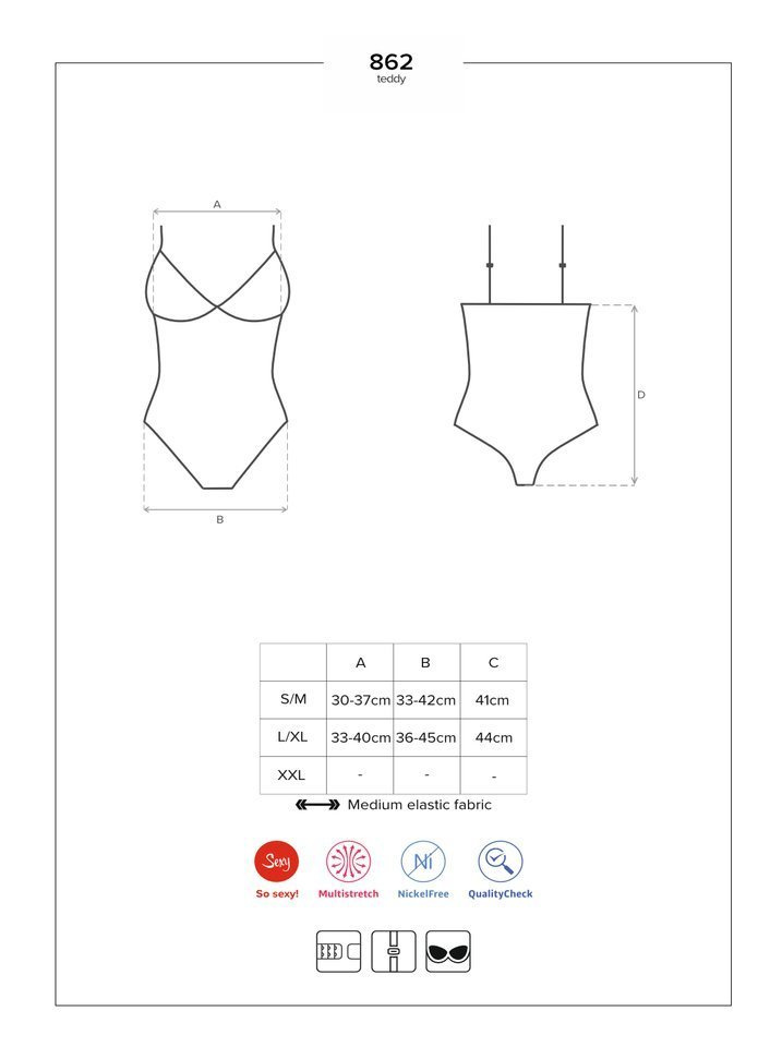 Niesamowite Body - Obsessive 862-TED-1 S/M