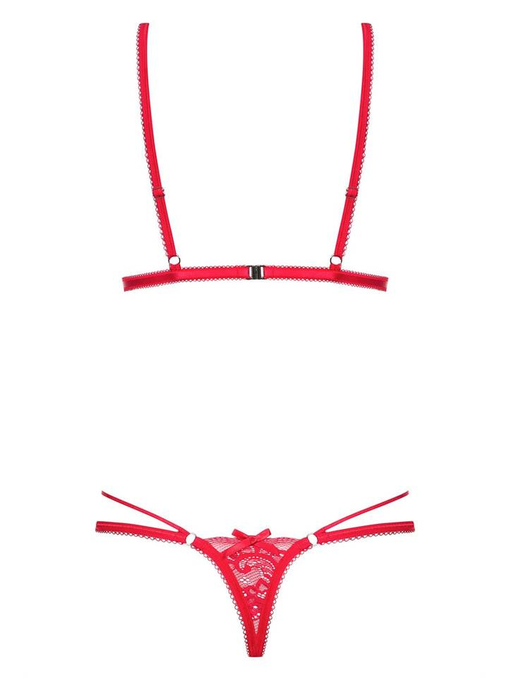 Seksowne, Czerwone Body Obsessive Lovlea L/XL