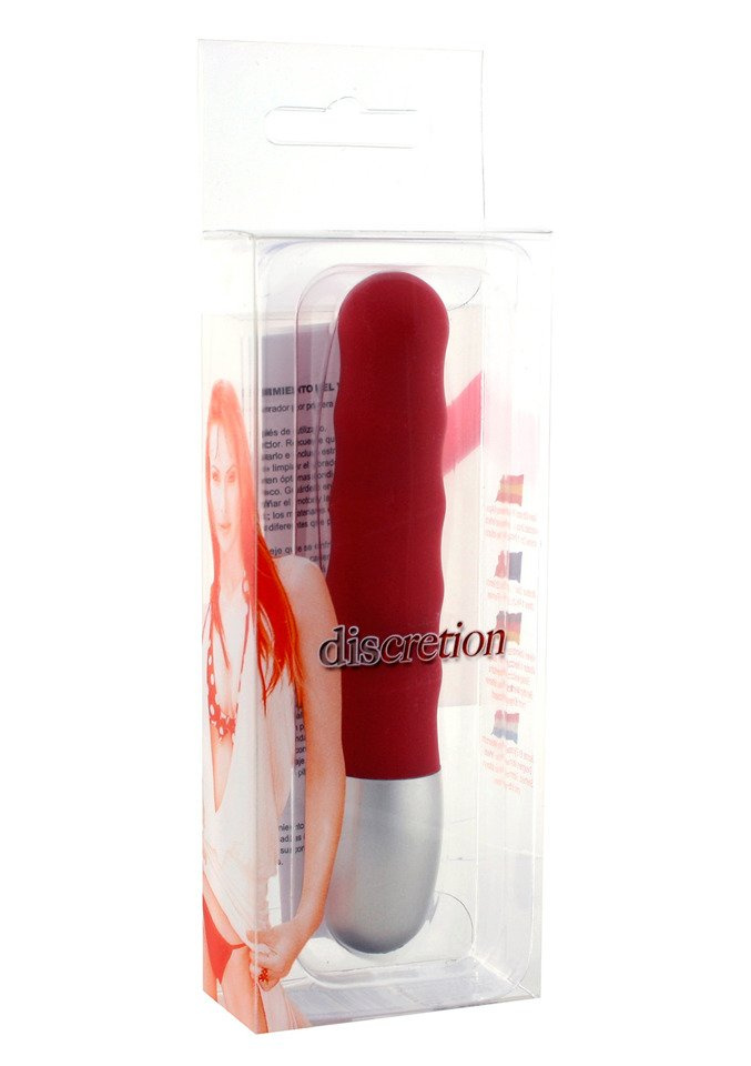 Mini Wibrator Discretion Ribbed Red