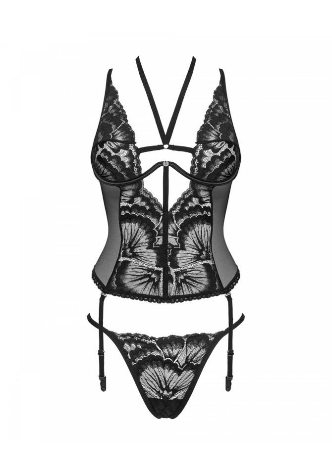 Koronkowy Gorset i Stringi - Obsessive Alessya M/L
