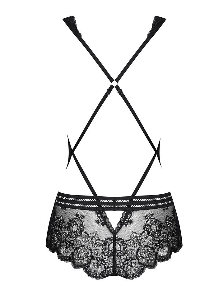 Intrygujące Koronkowe Body - Obsessive 853-TED-1 L/XL