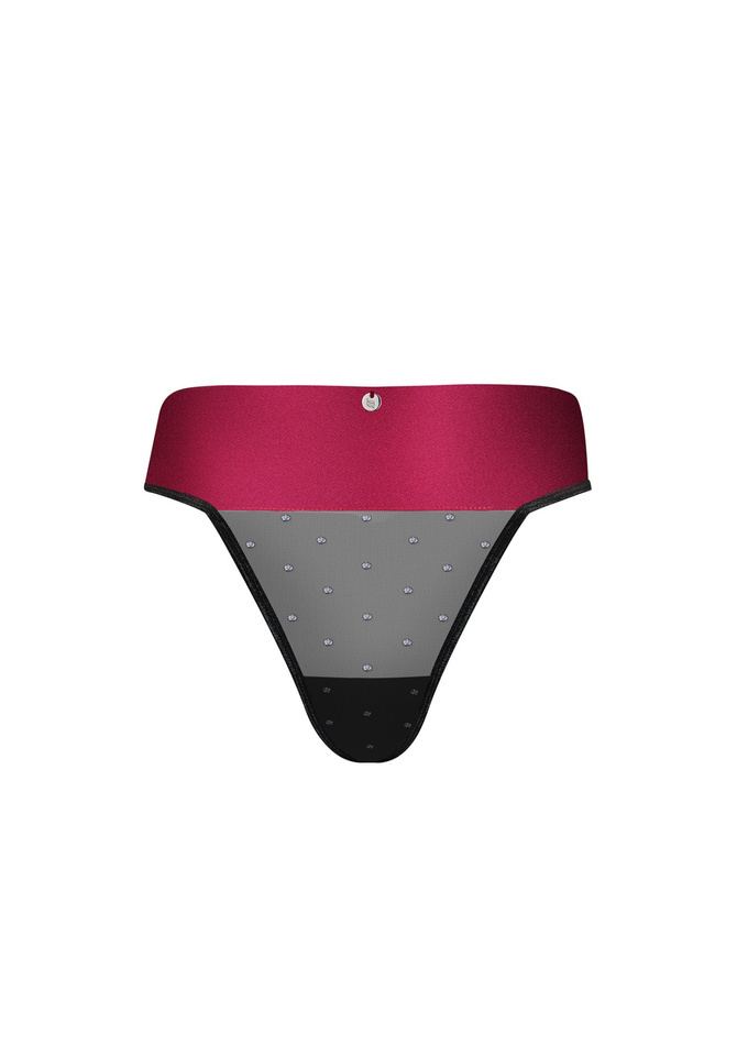 Stringi z Satynową Kokardą - Obsessive Tienesy L/XL