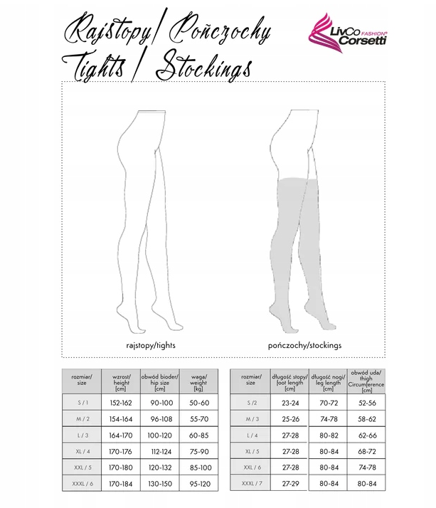 Zniewalające Rajstopy W Kwiaty - Durdonata LivCo Corsetti S