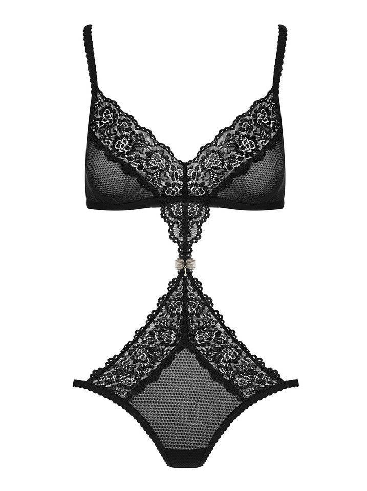 Intrygujące Koronkowe Body - Obsessive 852-TED-1 L/XL