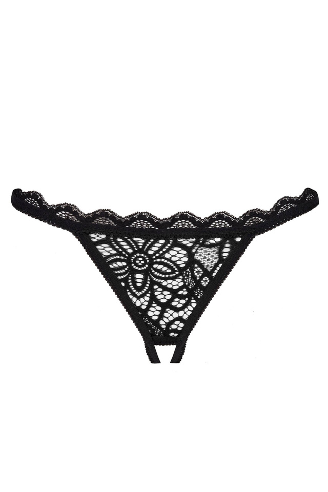 Otwarte Seksowne Stringi Muled Black Livco Corsetti L/XL