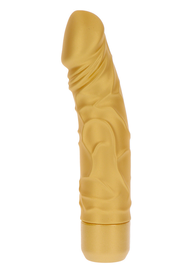 Wodoodporny Wibrator - Gold Dicker Original Vibrator Złoty A Skromny!