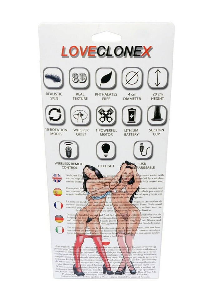 Dildo Rotacyjne Z Cyber Skóry - Loveclonex Apollo 7"