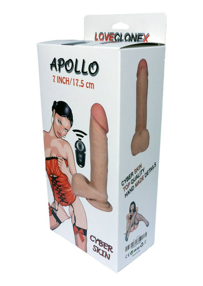 Dildo Rotacyjne Z Cyber Skóry - Loveclonex Apollo 7"