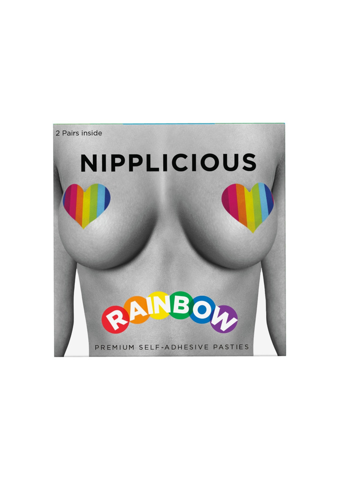 Tęczowe Ozdoby Samoprzylepne Na Sutki - Nipplicious Rainbow Pasties