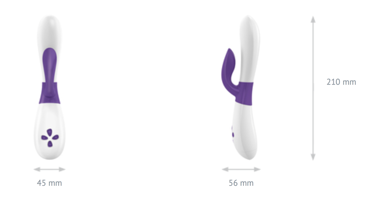 Wibrator Ze Stymulatorem Łechtaczki  Ovo K2 Rabbit Lilac White