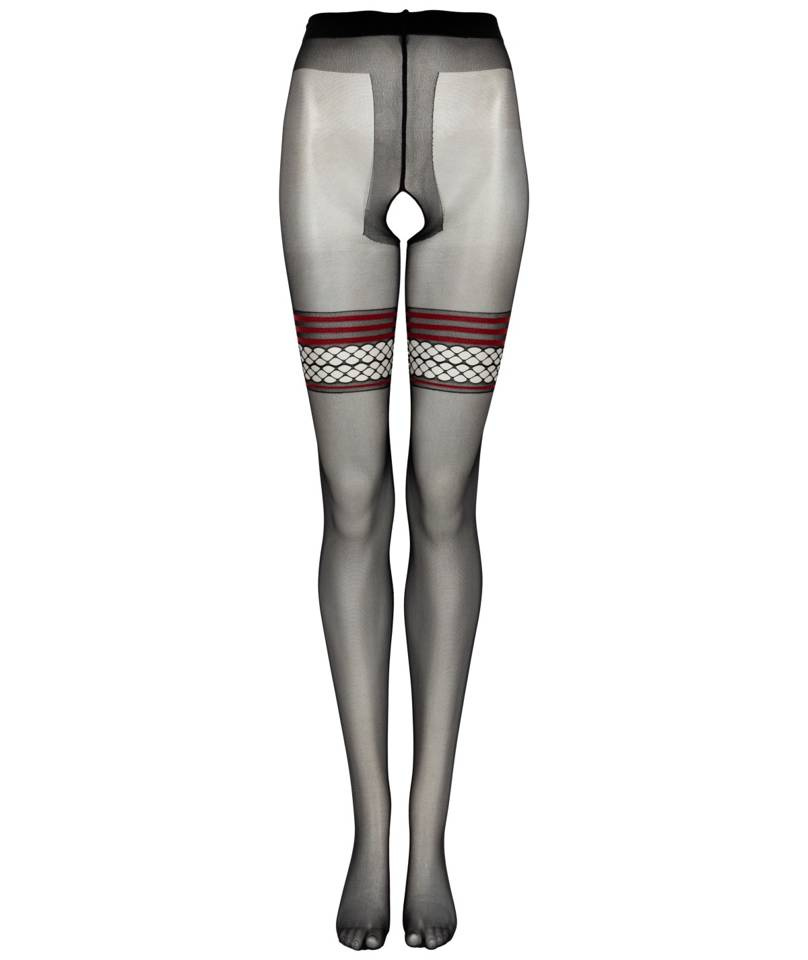 Seksowne Zdobione Rajstopy Z Dziurką - Nimari LivCo Corsetti 4