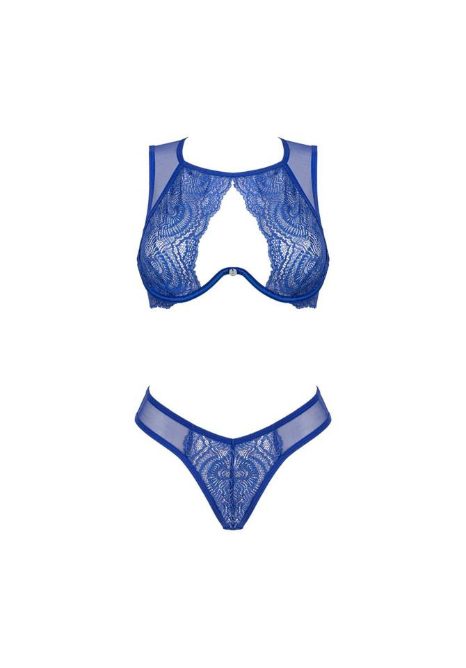 Niebieski, Dwuczęściowy Komplet - Giselia Obsessive XS/S