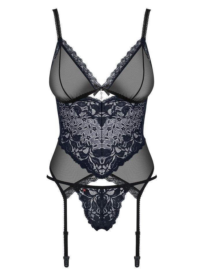 Kobiecy Gorset i Stringi - Obsessive 866-COR-1 L/XL