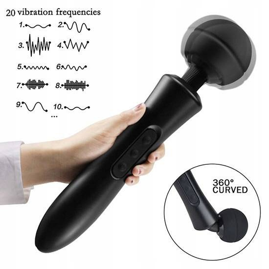 Masażer Do Ciała - Magic Massager Ultra Powerfull Czarny