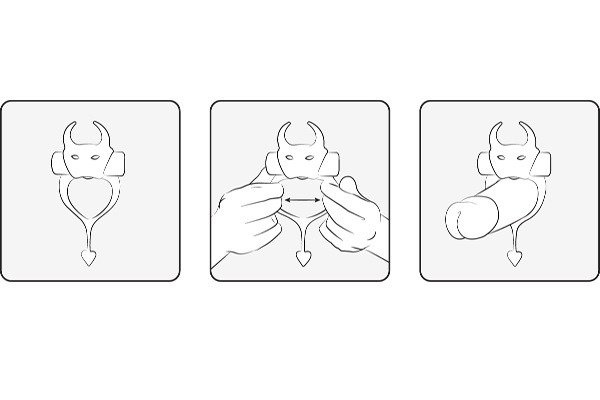 Wibrujący Ring Erekcyjny Diabełek Adrien Lastic Devol Cock Ring