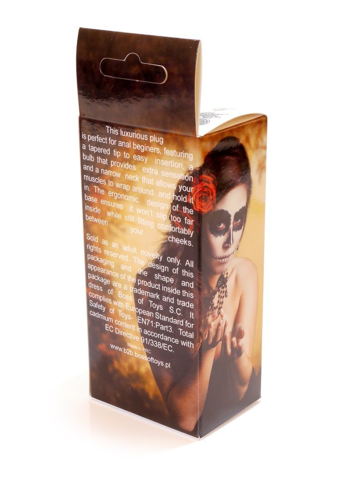 Korek Analny Z Różanym Kryształkiem Dark Silver Butt Plug