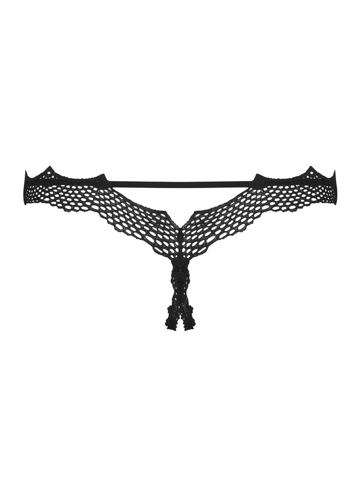 Otwarte, Czarne Stringi - Obsessive Bravelle S/M