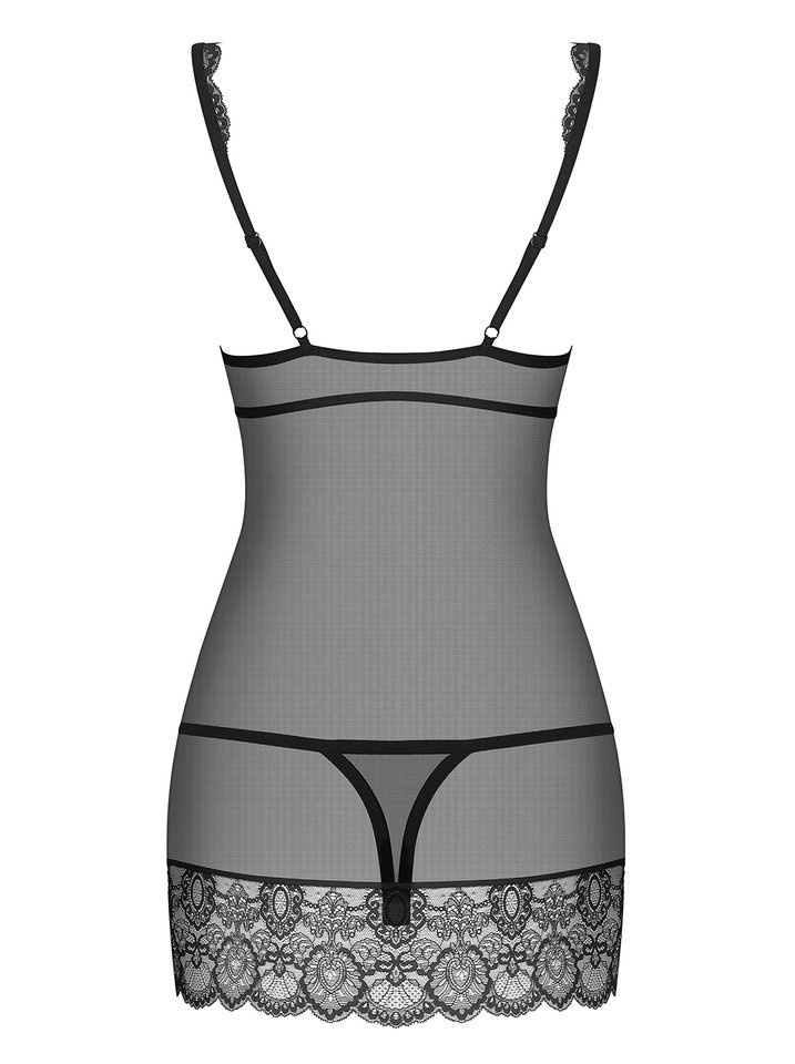 Odważna Koszulka i Stringi - Obsessive 853-CHE-1 S/M