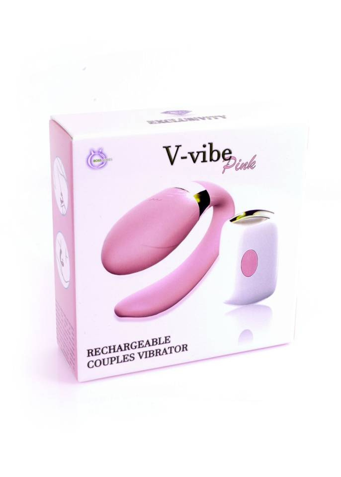 Wibrator Typu Podkówka Dla Obojga Partnerów - V-Vibe Pink Boss Series