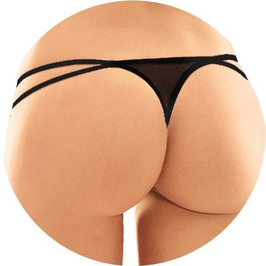 Czarne Stringi z Wycięciem Soft Line 2304 S/M