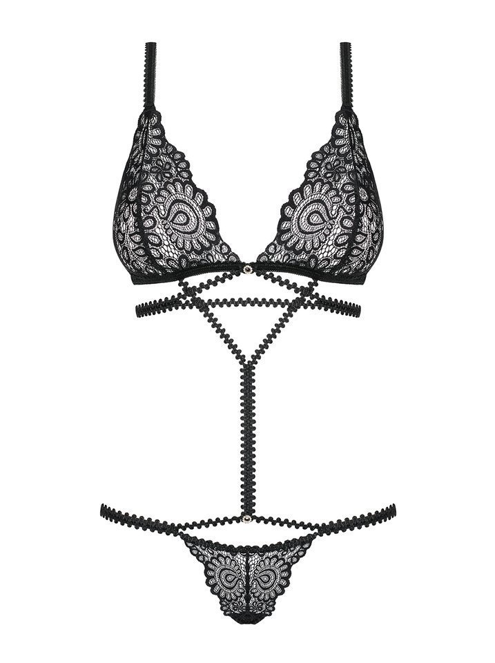 Zmysłowe Body z Paseczkami - Obsessive Mixty L/XL