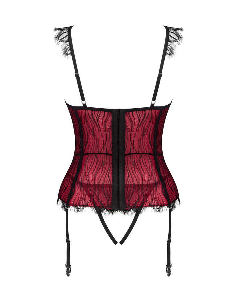 Otwarty Komplet Denissa Gorset i Stringi Obsessive XS/S