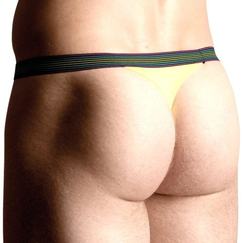 Klasyczne żółte stringi męskie SoftLine 4496 XL