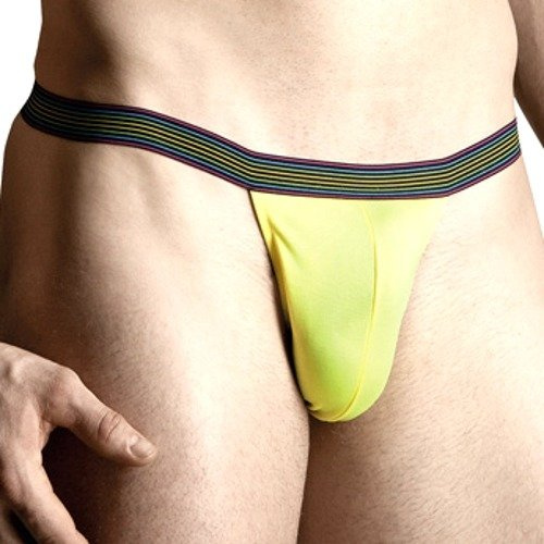 Klasyczne żółte stringi męskie SoftLine 4496 XL