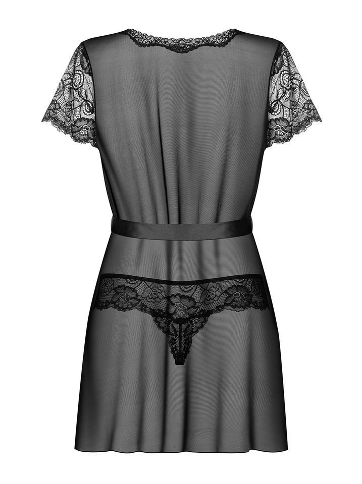 Uwodzicielski Peniuar i Stringi - Obsessive Alluria S/M