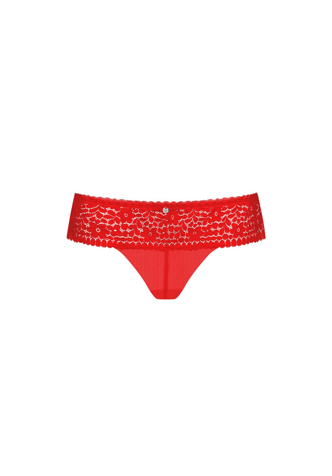 Seksowne, Czerwone Figi - Obsessive Blossmina 4XL/5XL