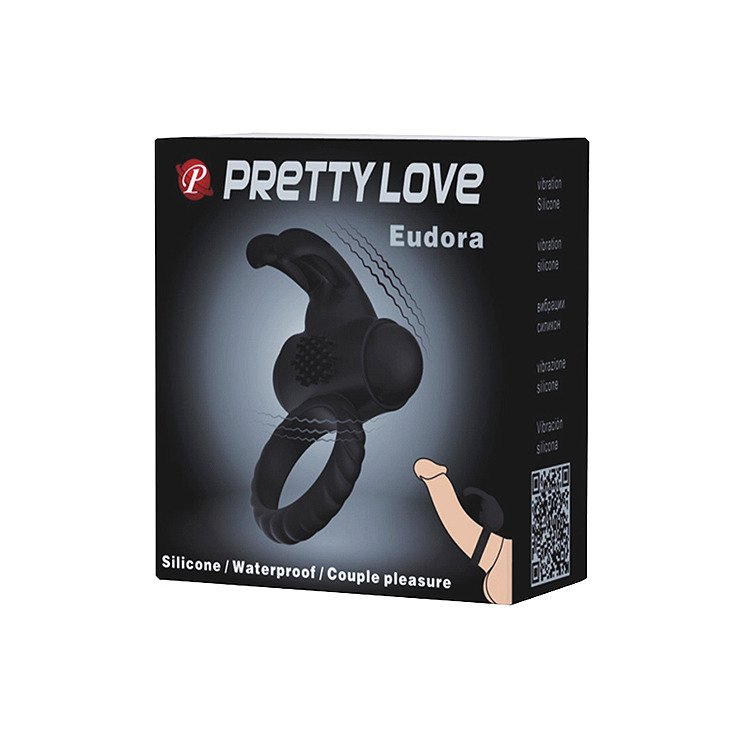 Pretty Love Eudora - Silikonowy Wibrujący Ring Na Penisa