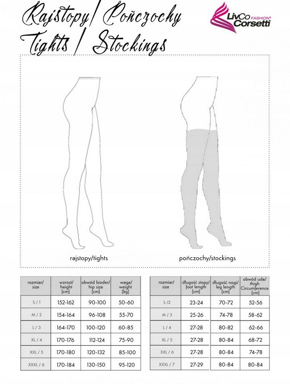 Błyszczące Pończochy Kabaretkowe Z Pasem - Grarddis LivCo Corsetti S-L (uniwersalny)