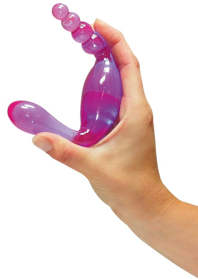 Dwustronne Żelowe Dildo Galaxia Lavender