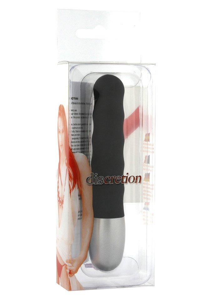 Mini Wibrator Discretion Ribbed Black