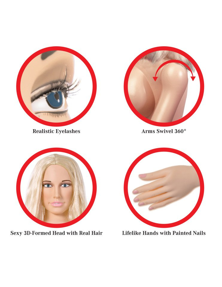 Piękna Blond Dmuchana Lala 3D Do Kochania - Hannah Harper