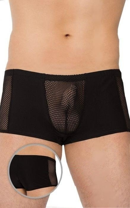 Czarne szorty męskie prześwitujące SoftLine 4515 XL