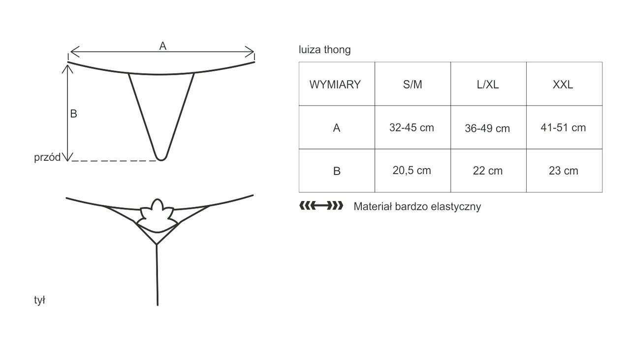 Prześwitujące Stringi - Obsessive Luiza L/XL