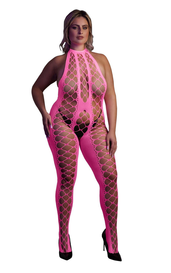 Neonowy Bodystocking Ouch! 835 Pink XS/XL