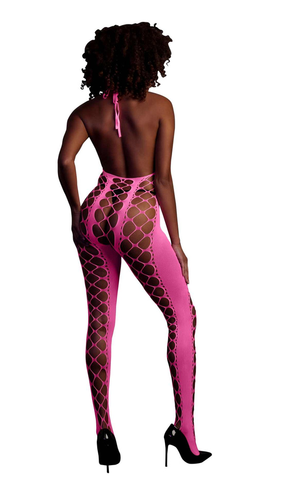 Neonowy Bodystocking Ouch! 835 Pink XS/XL