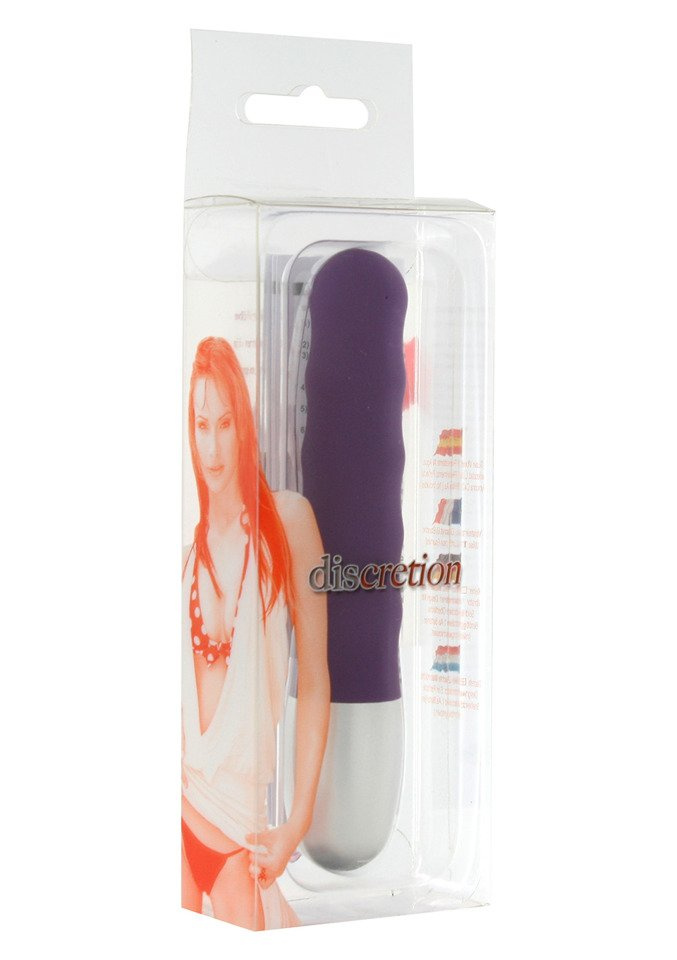 Mini Wibrator Discretion Ribbed Purple