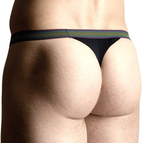 Czarne stringi męskie klasyczne SoftLine 4496 M/L