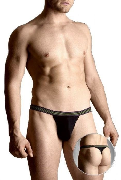 Czarne stringi męskie klasyczne SoftLine 4496 M/L