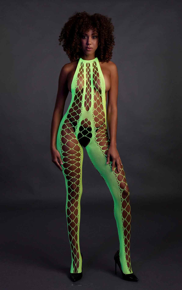 Neonowy Bodystocking Ouch! 835 Green XS/XL