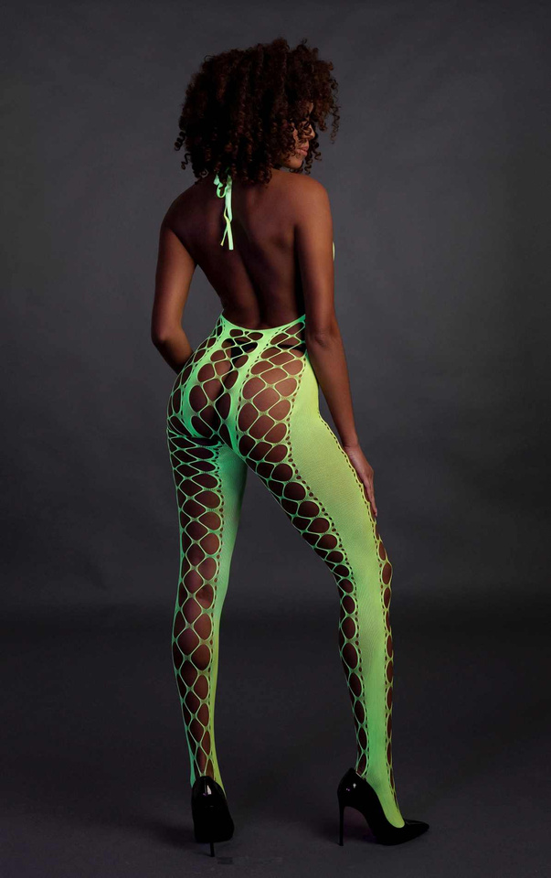 Neonowy Bodystocking Ouch! 835 Green XS/XL